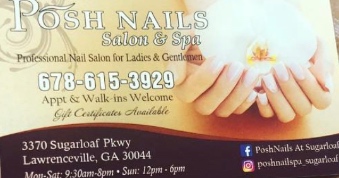 Gwinnett Business Posh Nails at Sugarloaf in Lawrenceville GA