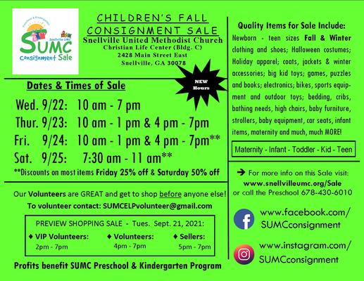 Children's Fall Consignment Sale